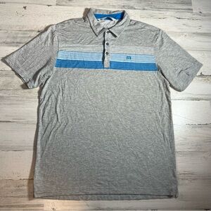 Travis Mathew Men’s Golf Polo SS Shirt Heather Gray Modal Size Large Casual